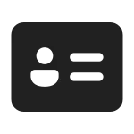 Contact Card SVG Icon